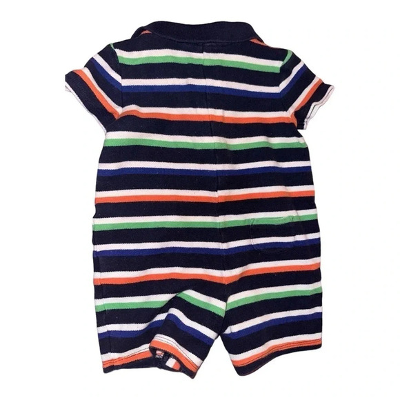 Janie and Jack infant boys romper  stripe spring summer trendy 3-6  months - Picture 2 of 4
